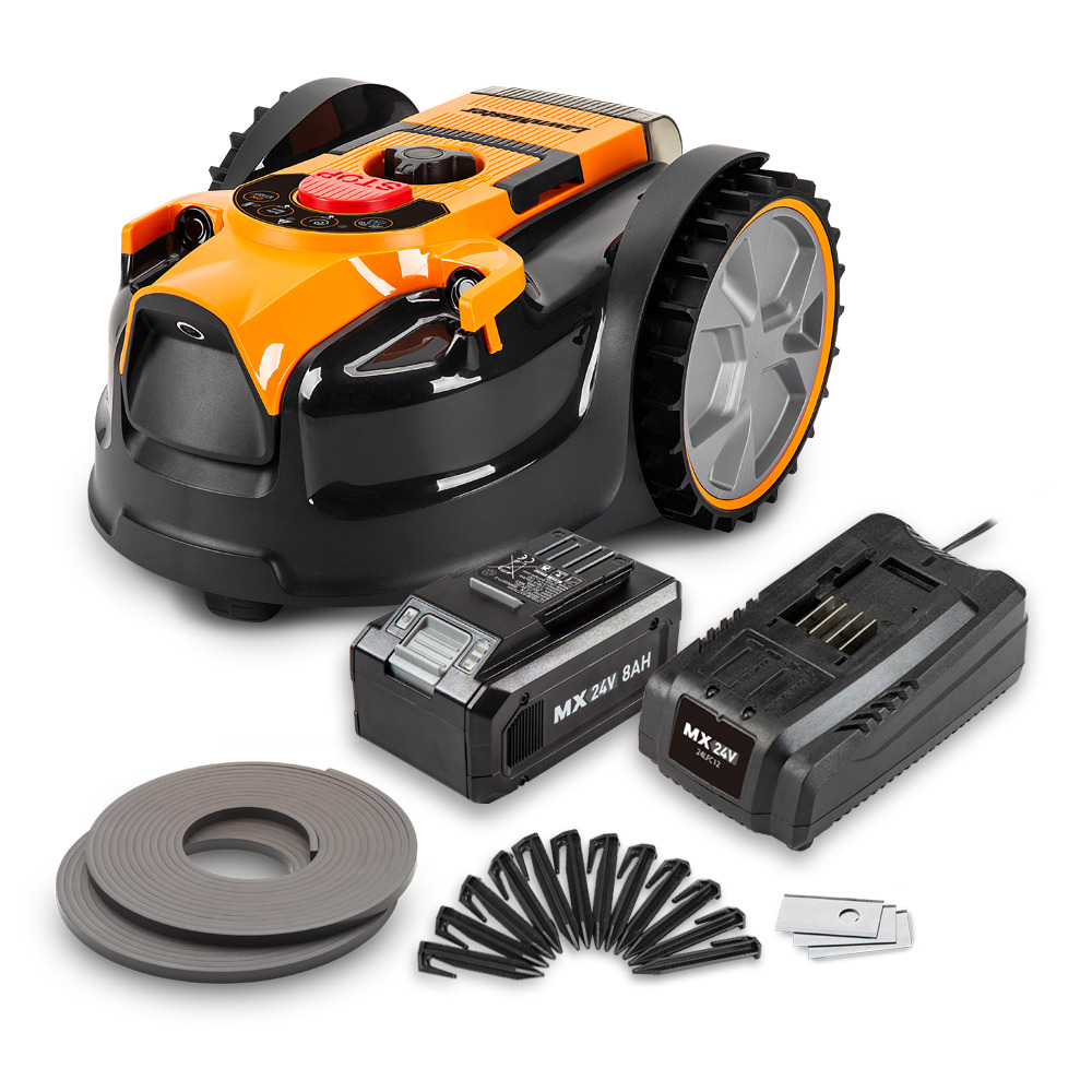 Robot tondeuse autonome 24v - 8ah sans fil périmétrique - le robot le plus simpl