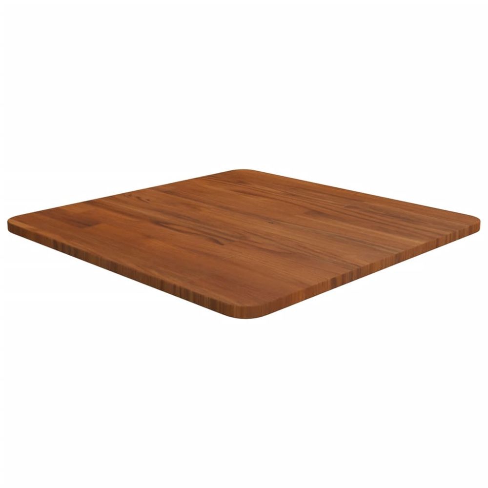 Dessus de table carré marron foncé50x50x1,5cm bois chêne traité