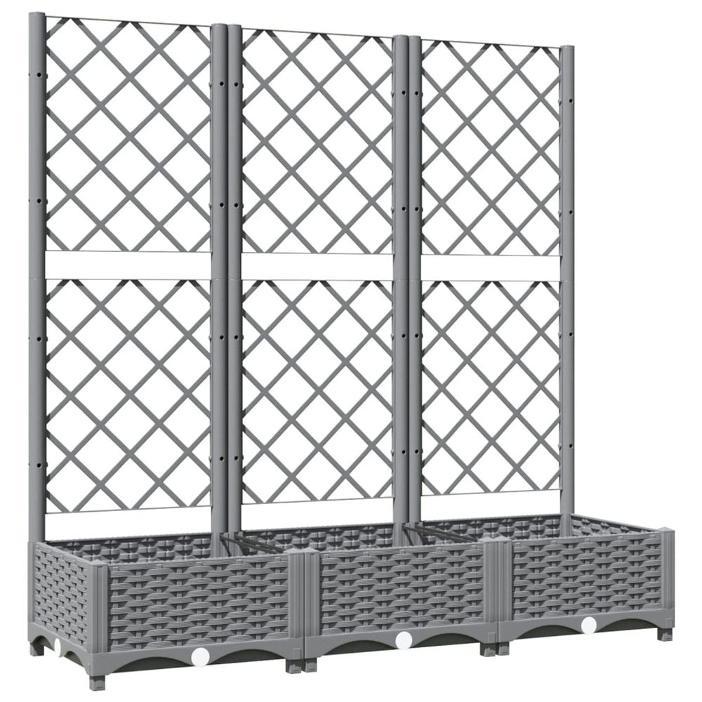 Cache-pot de jardin gris clair 120 x 40 x 121,5 cm