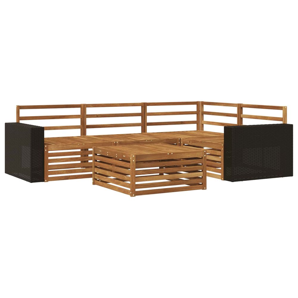 Ensemble de canapés d'extérieur 5 pc naturel