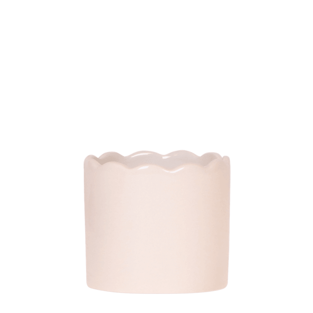 Cache-pot curve blanc - ø6 cm