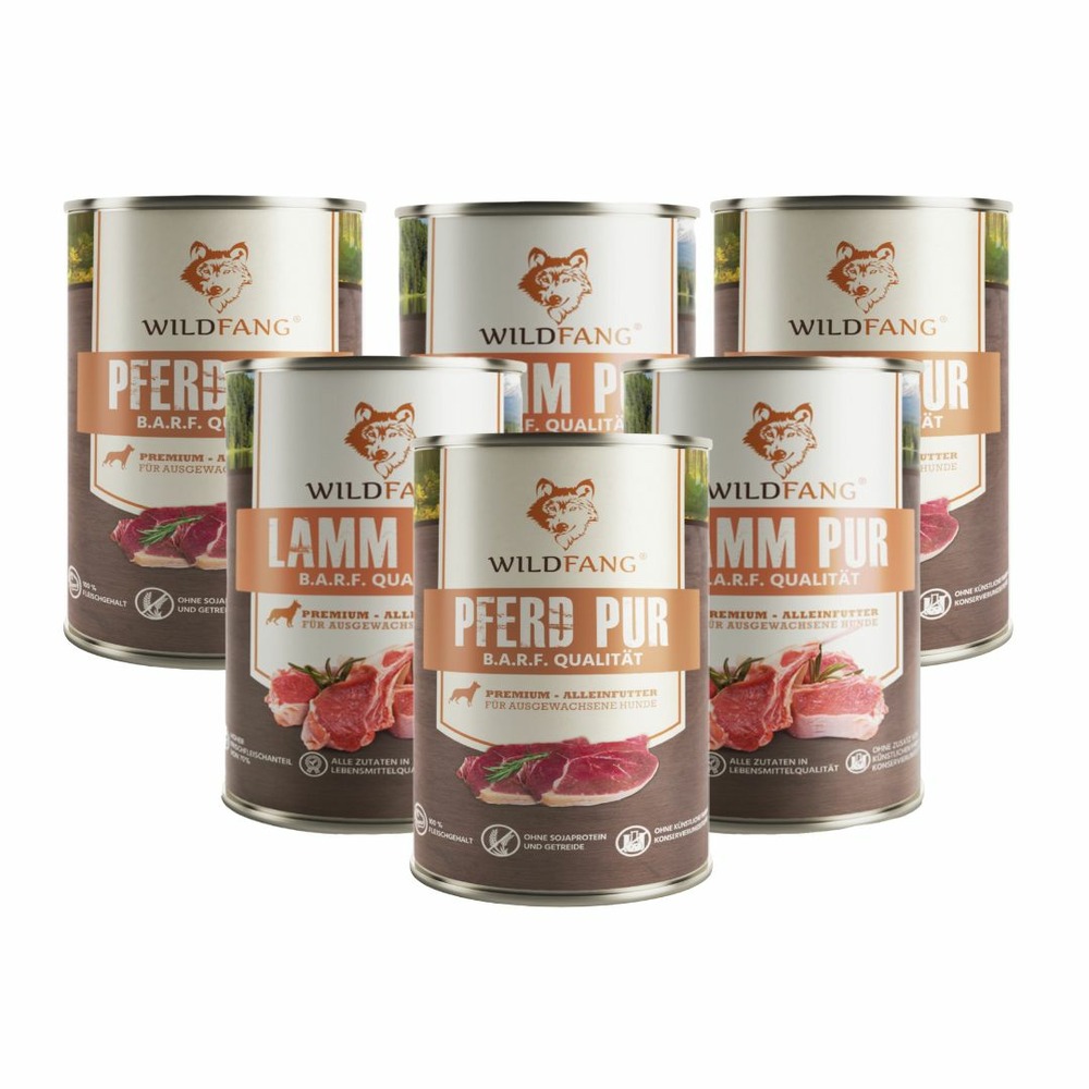 Wildfang - mélange pour aliments humides 6 x 400 g - qualité barf