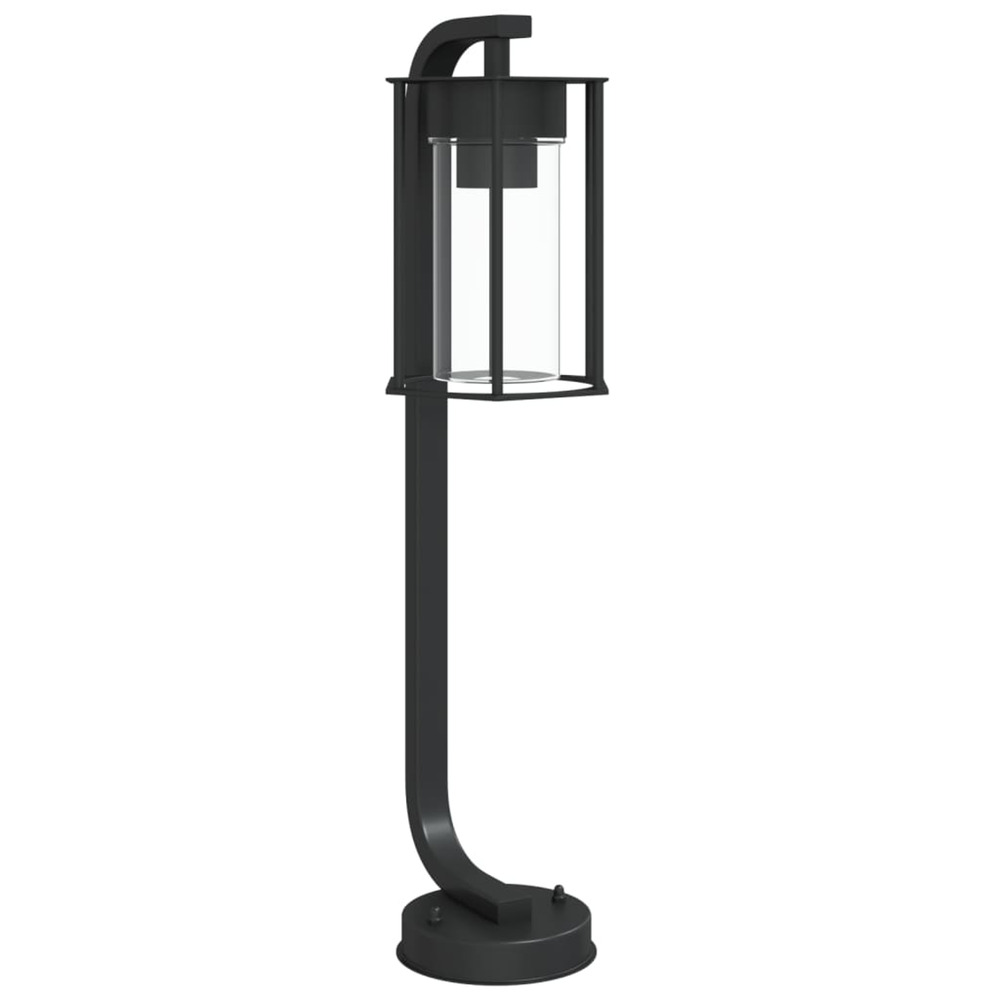 Lampadaire d'extérieur noir 60 cm acier inoxydable
