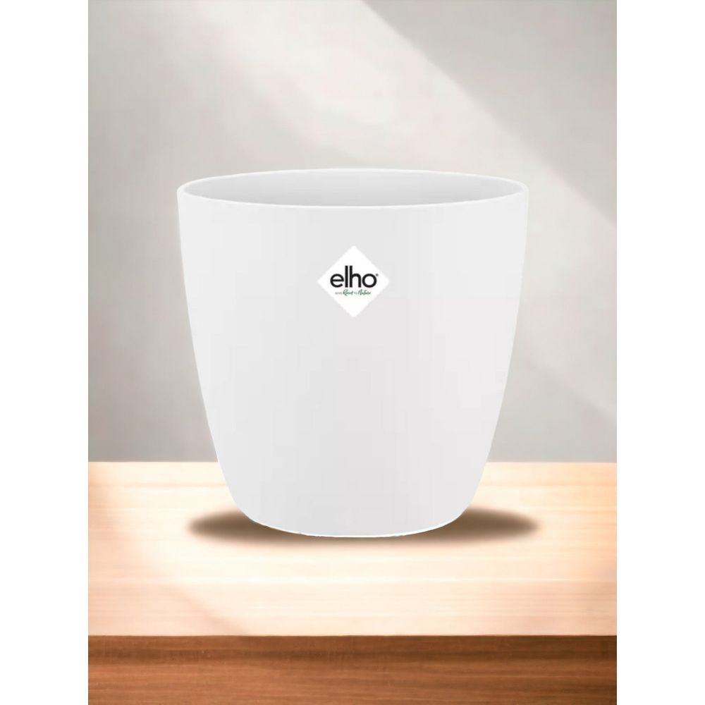 Cache-pot elho bruxelle rond 18cm blanc