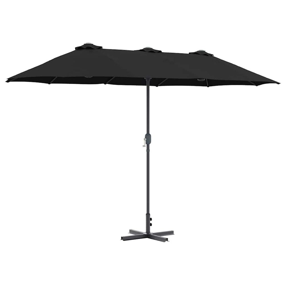 Parasol de jardin 370 x 197 x 239 cm polyester et aluminium