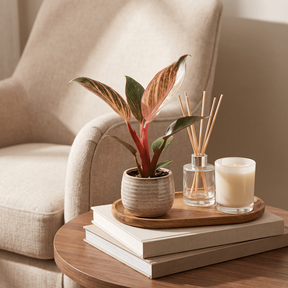 Philodendron pink bikini - pot de 6cm - hauteur 10cm - plantes d'intérieur