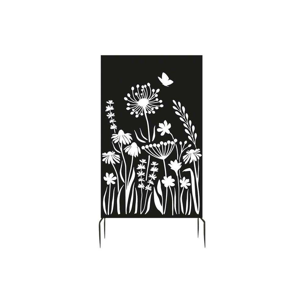 Brise vue treillis en fer motif floral