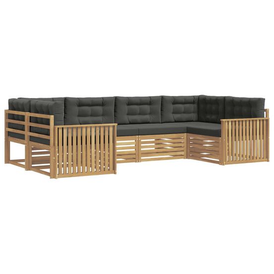 Ensemble de canapés d'extérieur 6 pc blanc et anthracite
