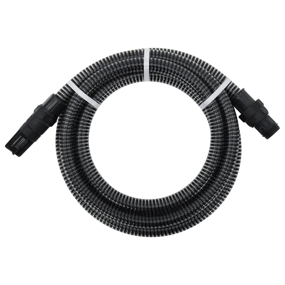 Tuyau d'aspiration avec raccords en pvc noir 1 4 m pvc