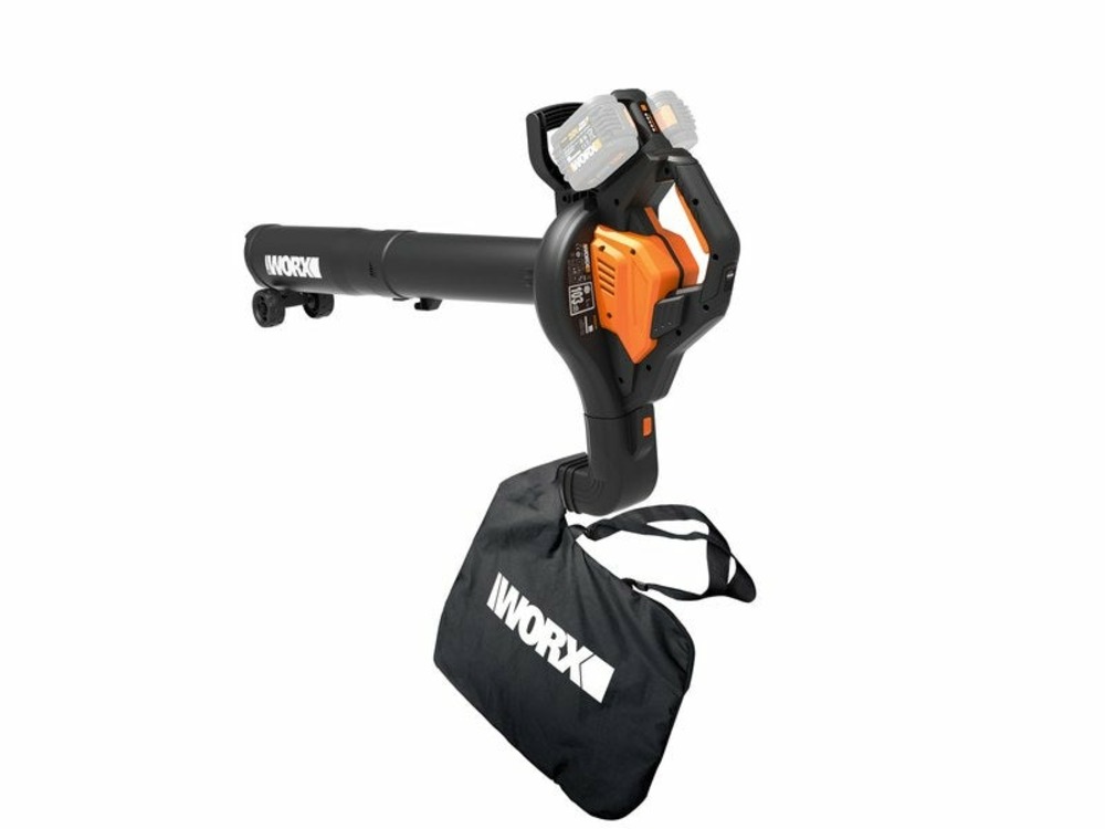 Aspirateur souffleur broyeur sur batterie worx vendu sans batterie