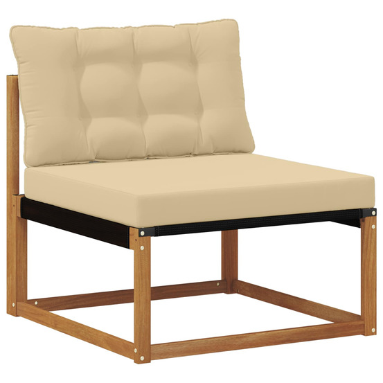 Unité de canapé sectionnel bois d'acacia massif naturel