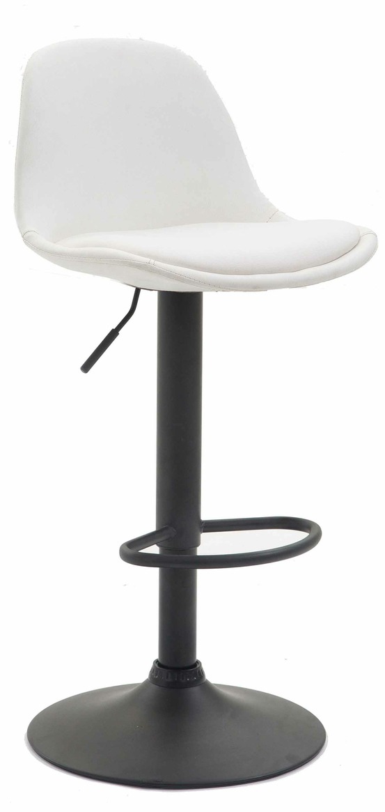 Tabouret de bar kiel entièrement rembourré en simili cuir noir