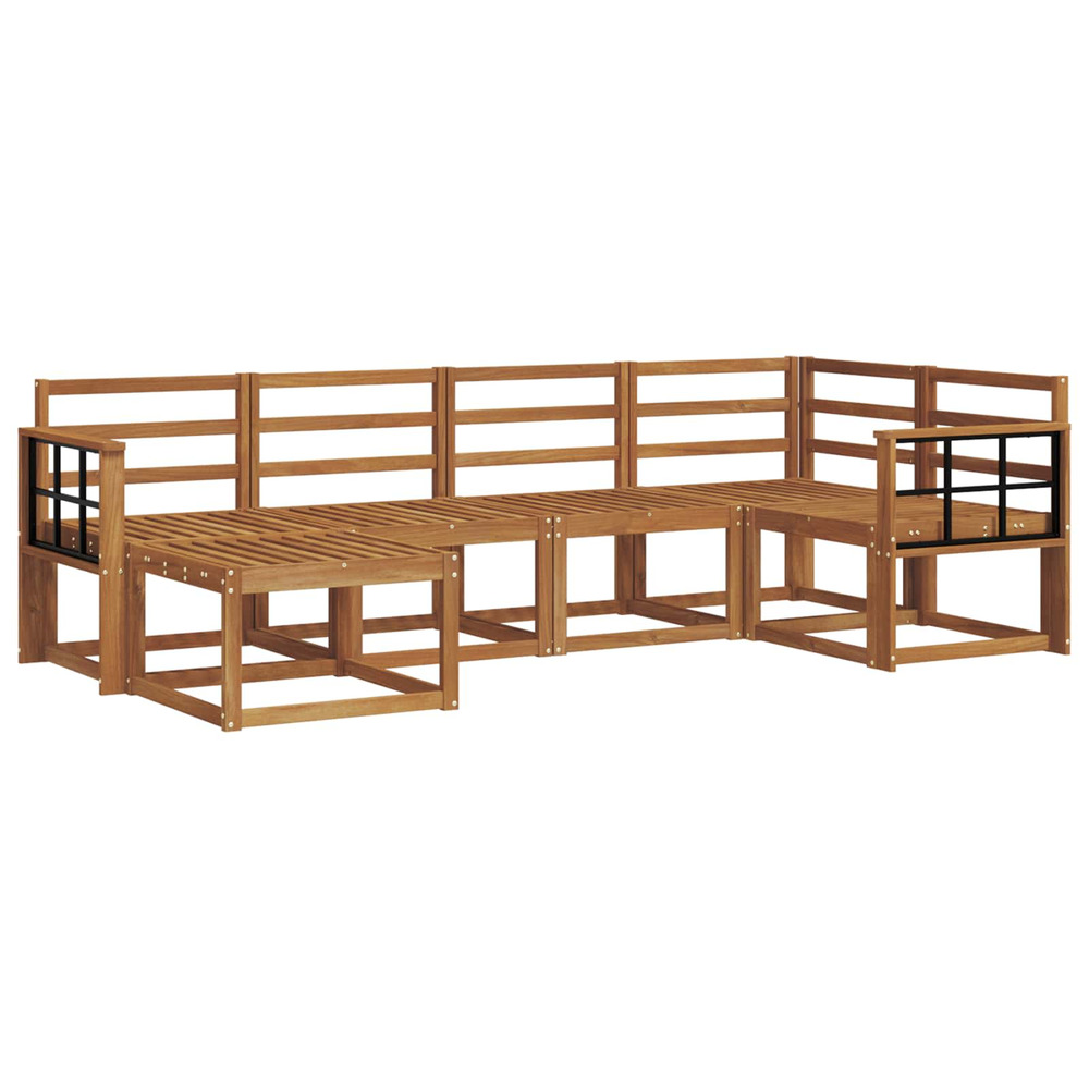 Ensemble de canapés d'extérieur 6 pcs naturel