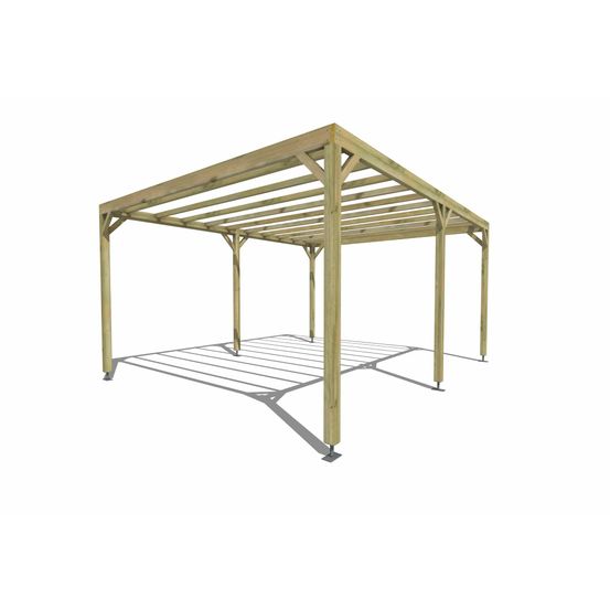 Pergola bois • 5m x 4m • indépendante • sens profondeur • livraison comprise