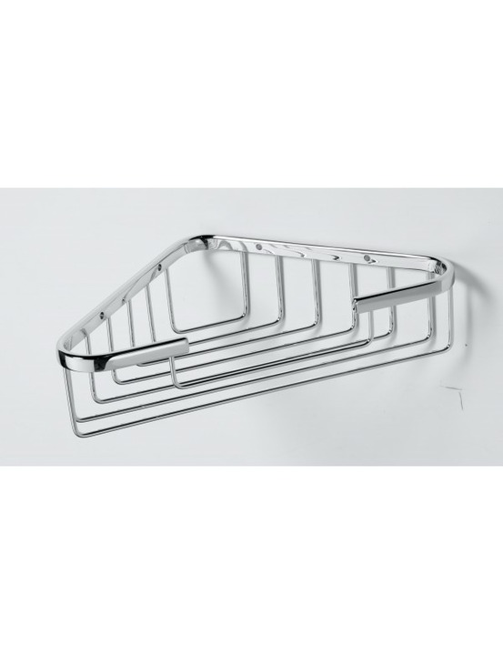 Porte-savon grille d'angle cytro en laiton chromé 24,5x15x6 cm
