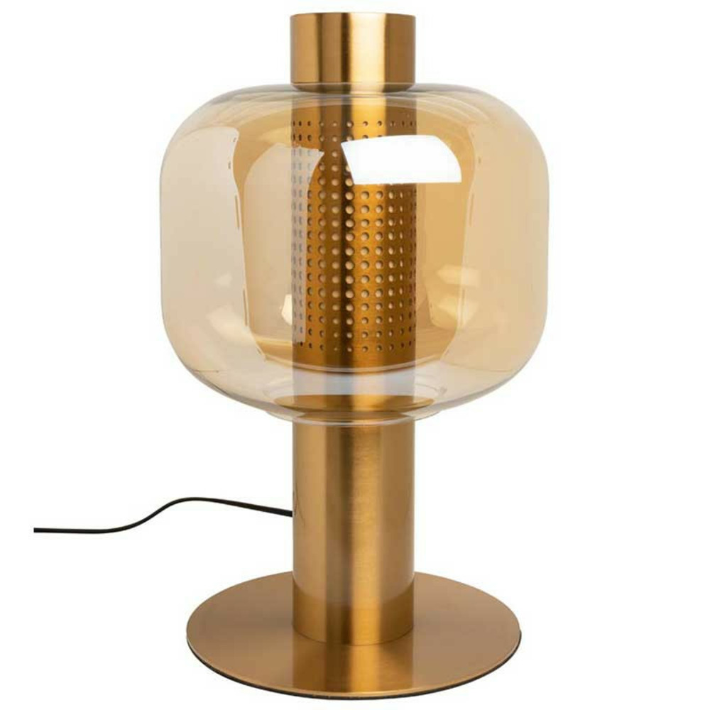 Lampe à poser tuba doré 22x41x22cm