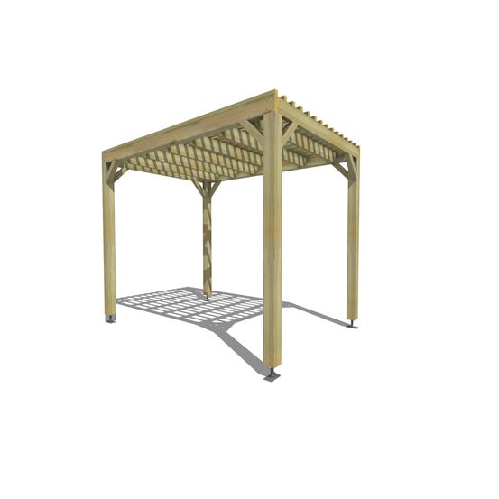 Pergola bois • 2m x 3m • indépendante • sens largeur • lattage bois • livraison comprise