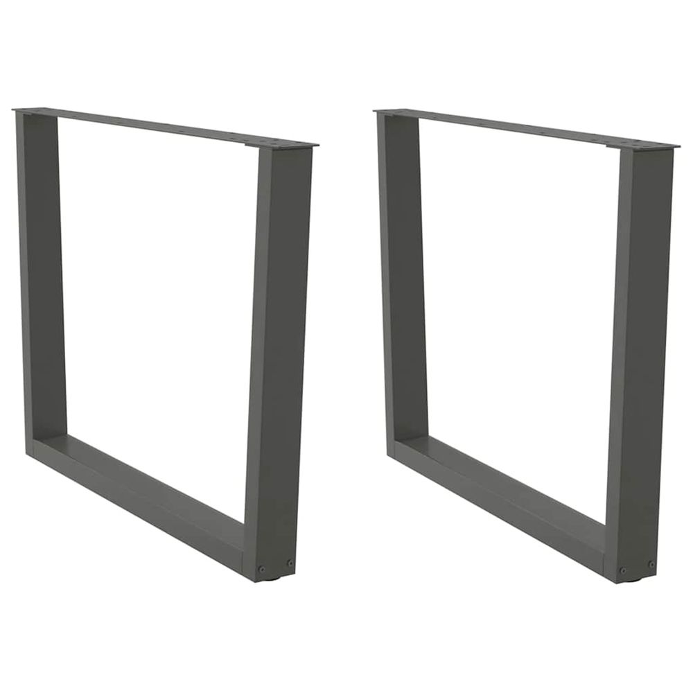 Pieds de table à manger en forme de v 2 pièces anthracite 100 x (72-73,3) cm acier