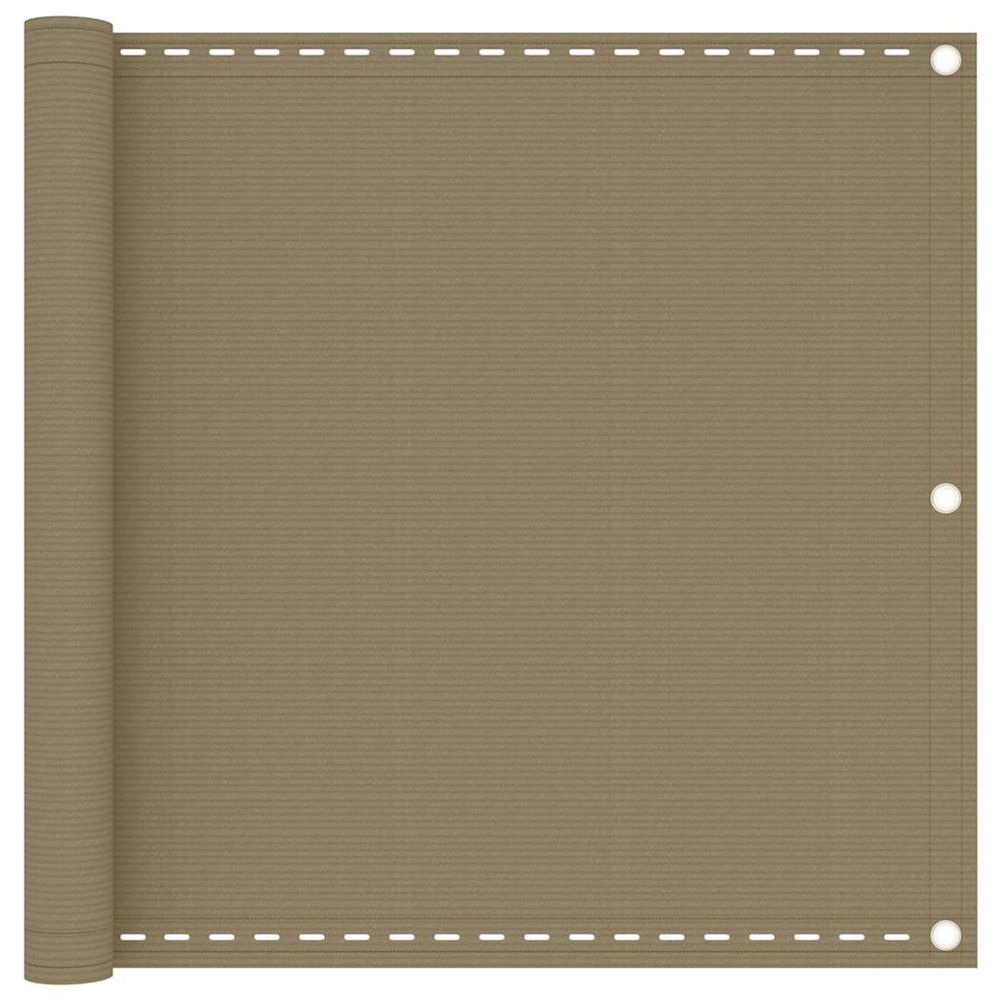 Écran de balcon taupe 90x500 cm pehd