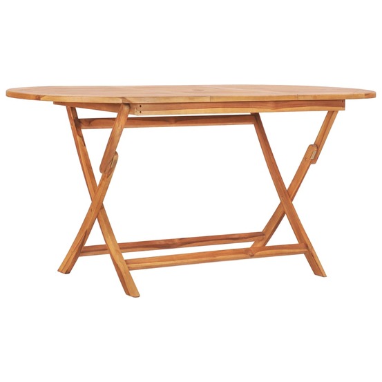 Ensemble à manger d'extérieur pliable 7 pcs bois solide de teck