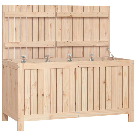 Boîte de rangement de jardin 121x55x64 cm bois massif de pin