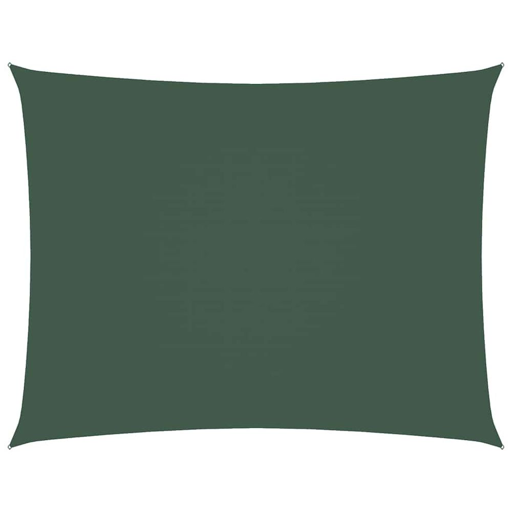 Voile de parasol tissu oxford rectangulaire 2,5x3,5m vert foncé