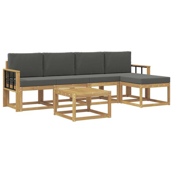 Ensemble de canapés d'extérieur 6 pc blanc et anthracite