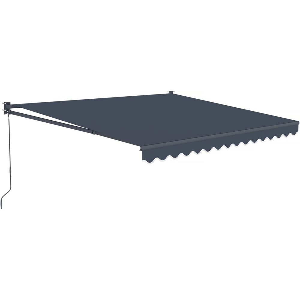 Auvent store banne rétractable en aluminium 2,5 x 3 m 