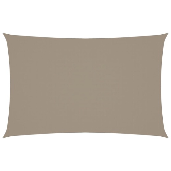 Voile de parasol tissu oxford rectangulaire 2,5x5 m taupe