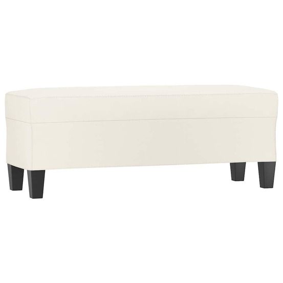 Banc crème 100x35x41 cm similicuir