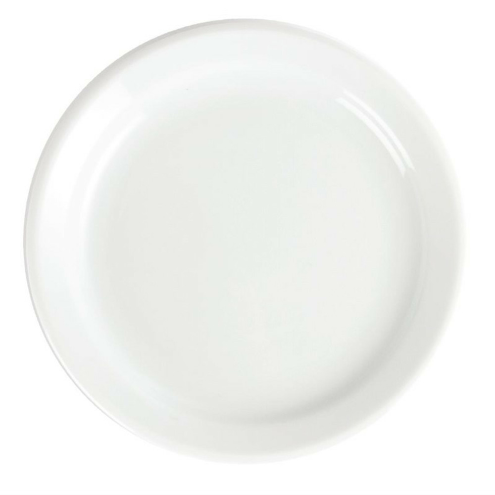 Assiettes à bord étroit blanches 180(ø)mm lot de 12 olympia
