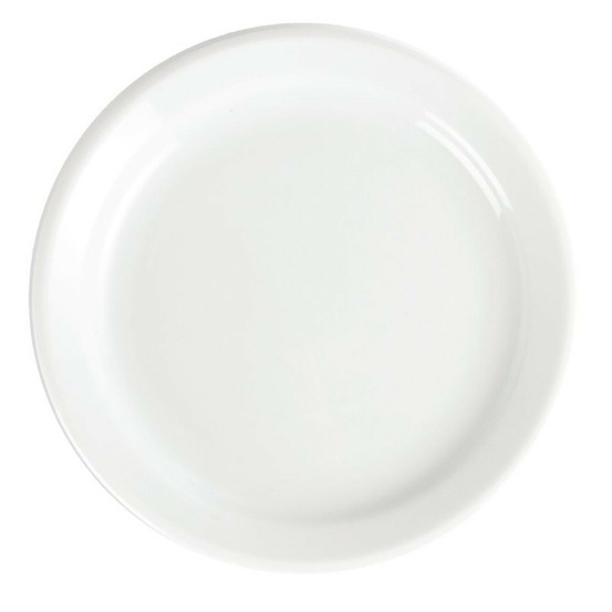 Assiettes à bord étroit blanches 180(ø)mm lot de 12 olympia