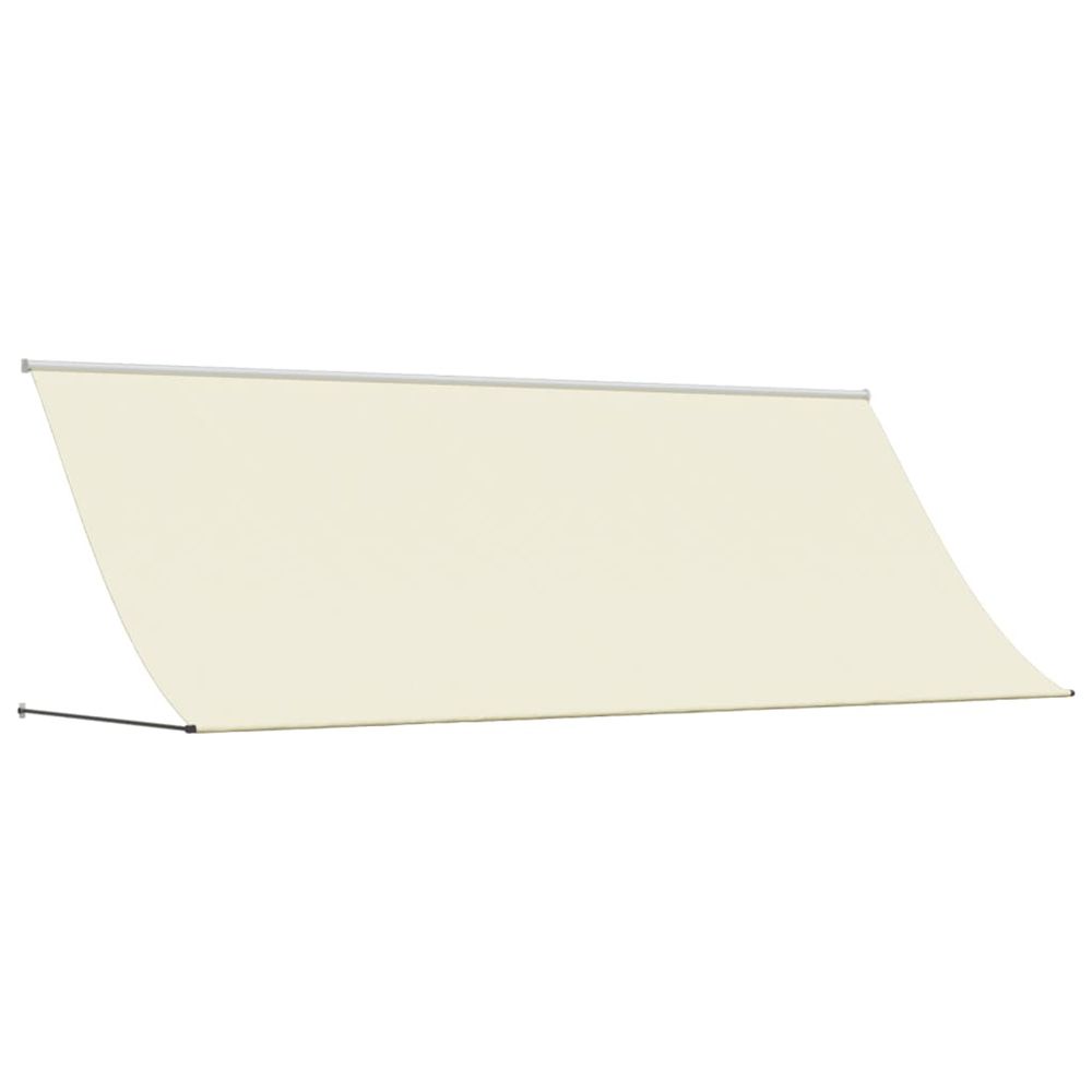 Auvent rétractable crème 350x150 m tissu et acier