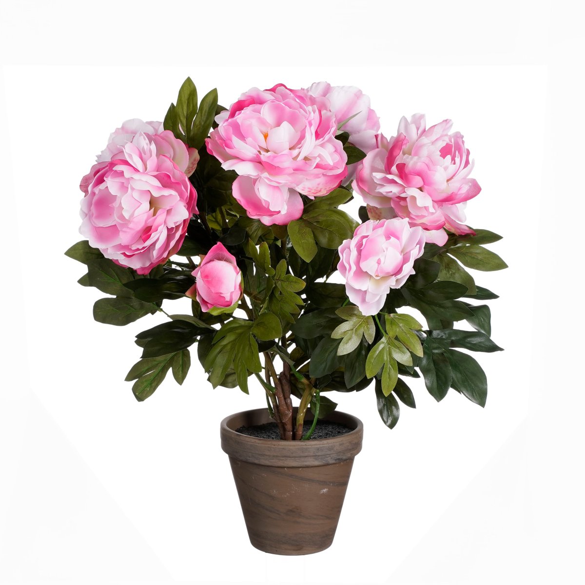 Mica decorations fleur artificielle peony - 38x38x50 cm - pe - rose