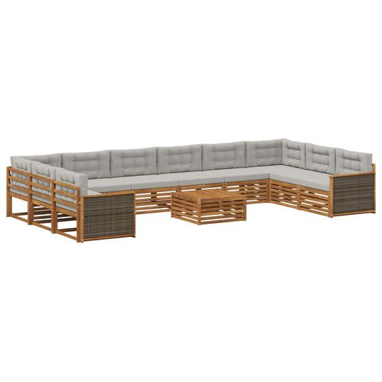 Ensembles de canapés 11 pc bois d'acacia massif