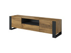 Willow - meuble tv - bois et gris - 180 cm - style industriel