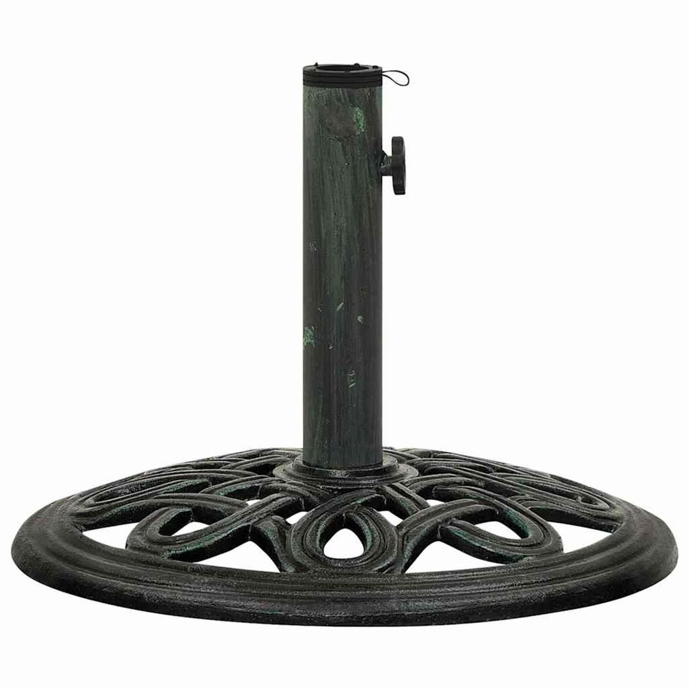 Socle de parasol vert 40x40x32 cm fonte