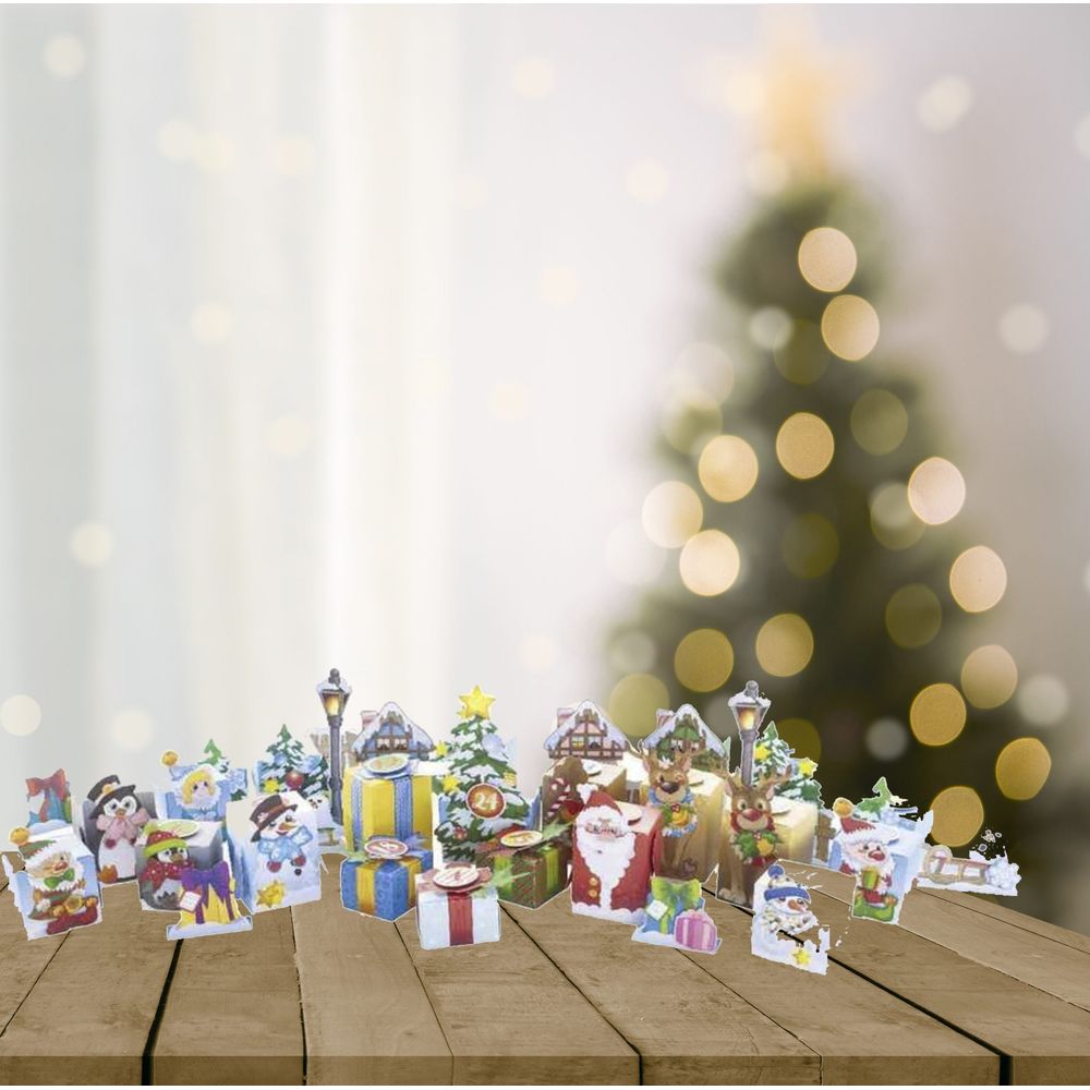 Kit pour faire son propre calendrier de l'avent - paysage d'hiver