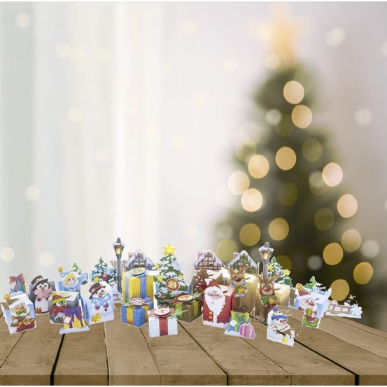 Kit pour faire son propre calendrier de l'avent - paysage d'hiver