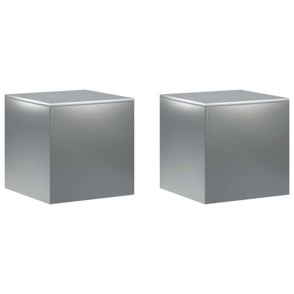 Support de plante 2 pcs argenté 40 x 40 x 40 cm