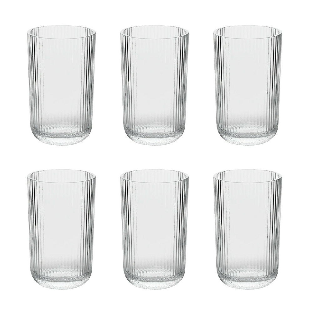 Lot de 6 gobelets hauts strie 