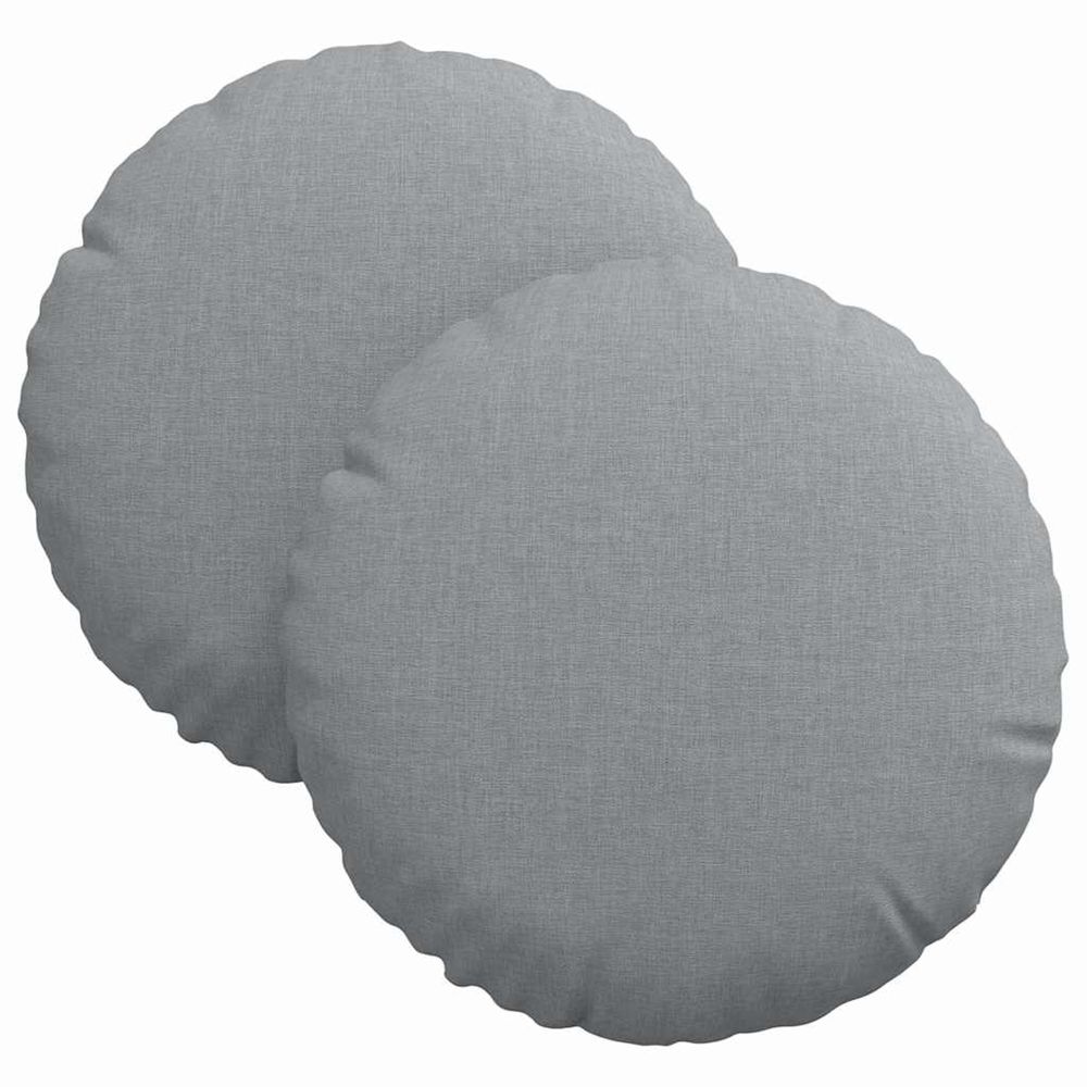 Coussins de siège 2 pc tissu gris clair ø30 x 13 cm