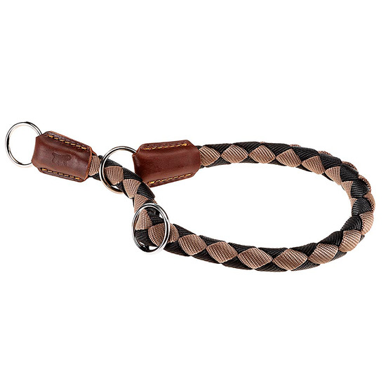 Collier semi-étrangleur pour chiens twist cs18/60, en nylon tressé, réglable et résistant