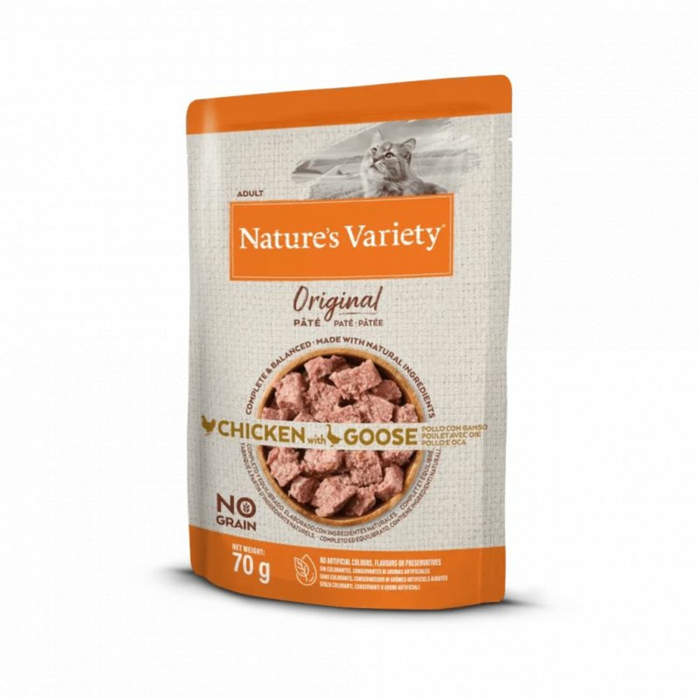 Patee chat - original poulet / oie - nature's variety 70 g