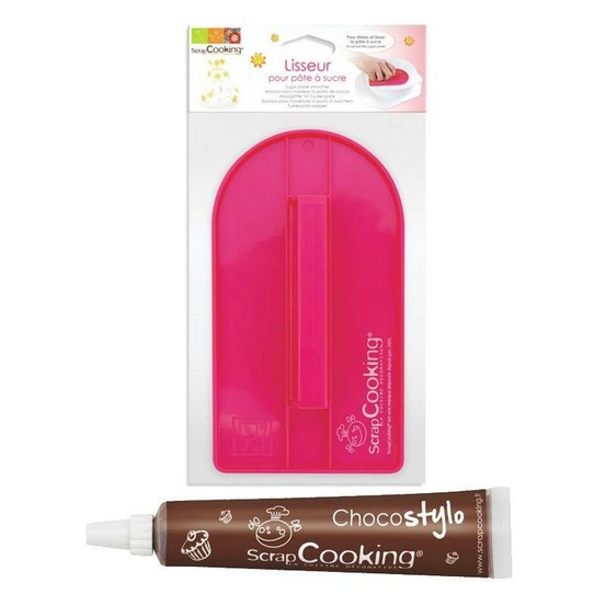 Lisseur pâte à sucre + stylo chocolat