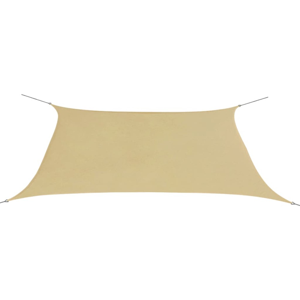 Voile toile d'ombrage parasol en tissu oxford rectangulaire 2 x 4 m beige