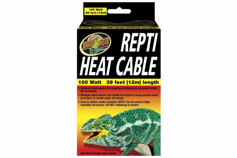 Câble chauffant - repti heat 100 w - chauffage pour terrarium destiné aux reptiles (lézards, serpents), amphibiens et invertébré
