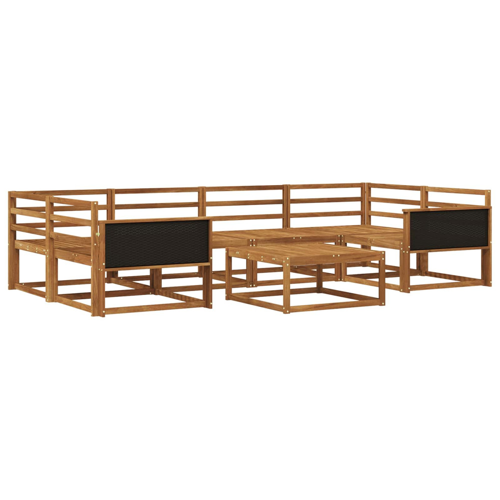 Ensemble de canapés d'extérieur 7 pcs naturel