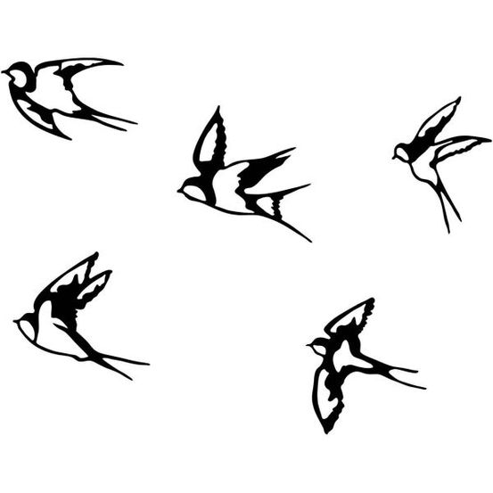 Décoration murale en métal oiseaux en vol modèle 2
