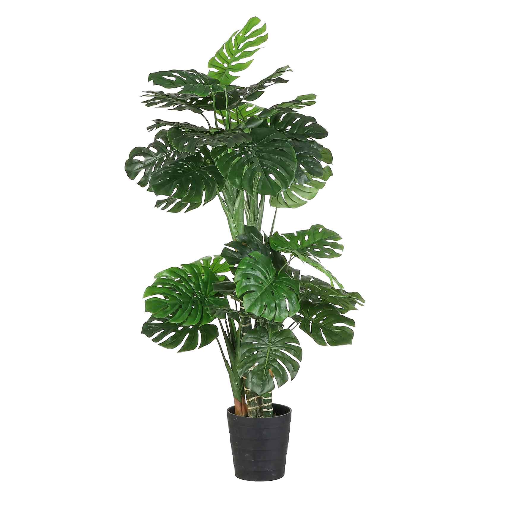 Mica decorations plante artificielle monstera - 80x80x195 cm - plastique - vert